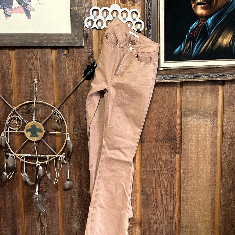 PacSun Retro Light Brown Bootcut Jeans High Rise Button Fly size 23